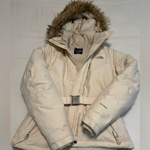 Vintage The North Face cream down puffer ski jacket. Gently used condition